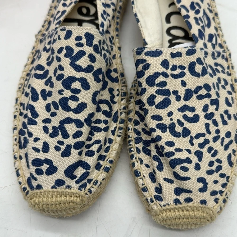 Sam Edelman NWOT Blue White Animal Print Espadrille Size 10.5 ESP5052